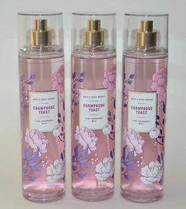 LOT OF 3 BATH & BODY WORKS CHAMPAGNE TOAST FINE FRAGRANCE MIST SPRAY 8 OZ LARGE - Picture 1 of 5