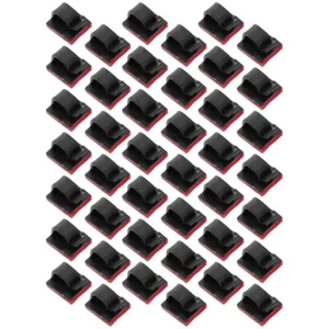 50 Pcs Wire Fixer Self Adhesive Cable Clamp Plastic Cord Management Clip - Photo 1/12