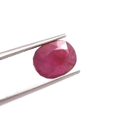 AAA Natural Unheated-Untreated Mozambique Ruby Loose Oval Gemstone Cut 5.70 Ct - Image 1 of 4