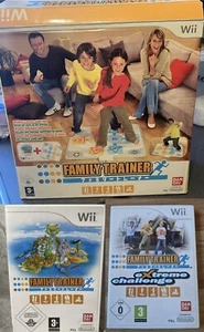 Nintendo Wii Family Trainer Exercise Mat & 2 X Family Trainer And Extreme Games - Picture 1 of 1