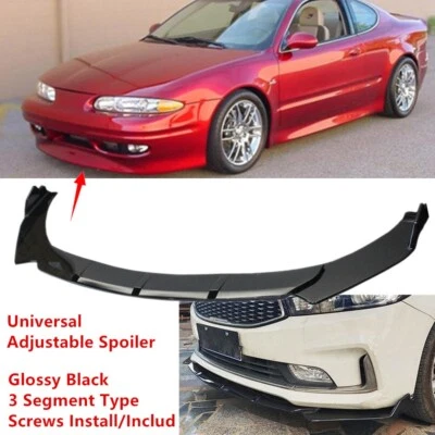 Universal Gloss Black For Oldsmobile Alero Front Adjustable Lip Spoiler Splitter — 第 1/4 张图片