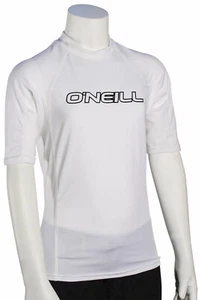 O'Neill Kid's Basic Skins SS Rash Guard - White - New - Picture 1 of 1