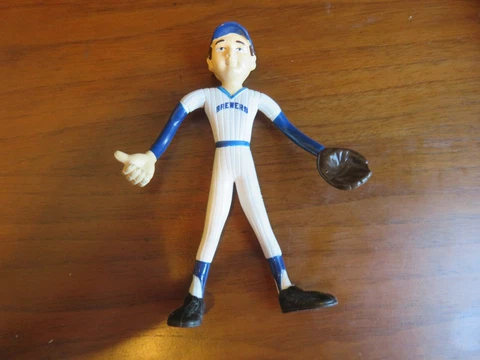 Vintage 1981 MLB Amscan Inc. Miwaukee Brewers Flexible Bendable Figurine Cover