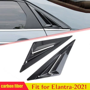 Carbon Fiber Style Side Window Louver Shutter Trim For Hyundai Elantra 2021-2022 - Picture 1 of 8
