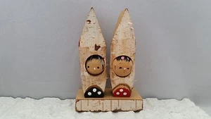 1974 Vintage Birke Schnee Cape Sosaku Kokeshi Holz Top Japanische Puppe 9cm - Bild 1 von 6