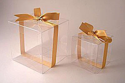 12cm Clear Gift Box Bomboniere favor PVC wedding cup cake product BUY QTY RQ'D - Image 1 of 4