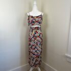 Reformation Ace Two Piece Top Skirt 2 XS Floral Midi Cropped Daisy Retro Groovy