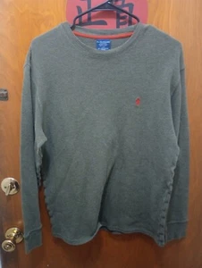 NWOT POLO RALPH LAUREN Men's Long Sleeve Thermal Shirt Sleepwear Size L- Grey - Picture 1 of 6