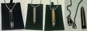 COLLANA CIONDOLO ACCIAIO PROIETTILE BULLET NECKLACE STEEL MODA - Picture 1 of 14