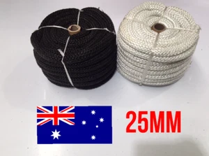 25mm x 1M - Wood Fire Stove Heater Door Rope Seal Gasket Fiberglass Fireplace - Picture 1 of 2