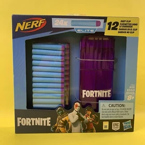 NEW NERF X FORTNITE VIDEO GAME GUN ACCESSORY DART AMMO CLIP WITH 24 ELITE DARTS - Picture 1 of 8