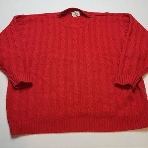 Vtg Jennifer Moore Adventure Sweater Womens S Wool Blend Red 90s ¤47 - Picture 1 of 5