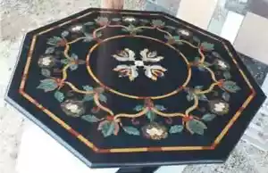 2' pietra dura Marble Dining Coffee Center antique table Top Inlay Art Decor hs - Picture 1 of 4