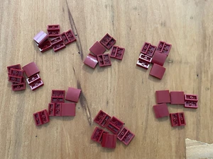 LEGO BULK LOT 35 Dark Red CURVED SLOPE 2 X 2 X 2/3 #15068 - Picture 1 of 4