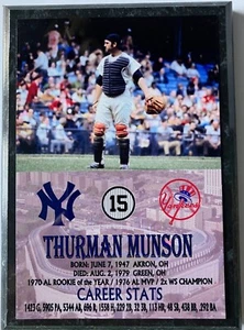 THURMAN MUNSON  NEW YORK YANKEES  FULL COLOR SUBLIMATION PLAQUE - Picture 1 of 1