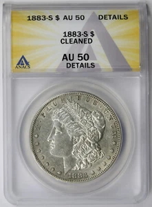 1883-S Morgan Dollar $1 AU 50 Details ANACS - Picture 1 of 4