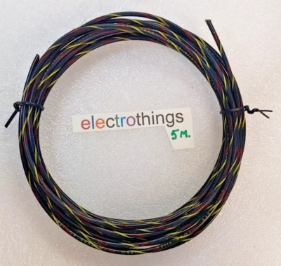 Mini cable coaxial 5 M RG-174/U 50 ohmios, 26 AWG radioaficionado central trenzado Foto 1 de 3