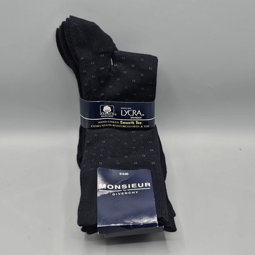 Calze Abito Givenchy Monsieur Uomo Nero Confezione da 4 Nuove