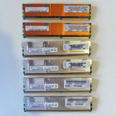Server Memory RAM IBM 3GB Kit (512MB x 6) DDR2 667 ECC 38L5901 39M5782 38M5781 * - Image 1 of 3