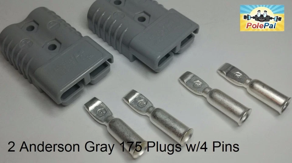 Anderson Style/ITEC SB175 Connector Kit GRAY 6325G5 2 Conn. 4 Pins 0,2,4 AWG