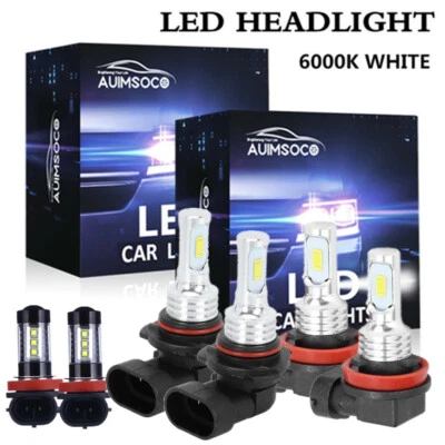 Для Subaru XV Crosstrek 2015-2020 6000K светодиодные фары высокая низкая + комплект противотуманных ламп - Изображение 1 из 4