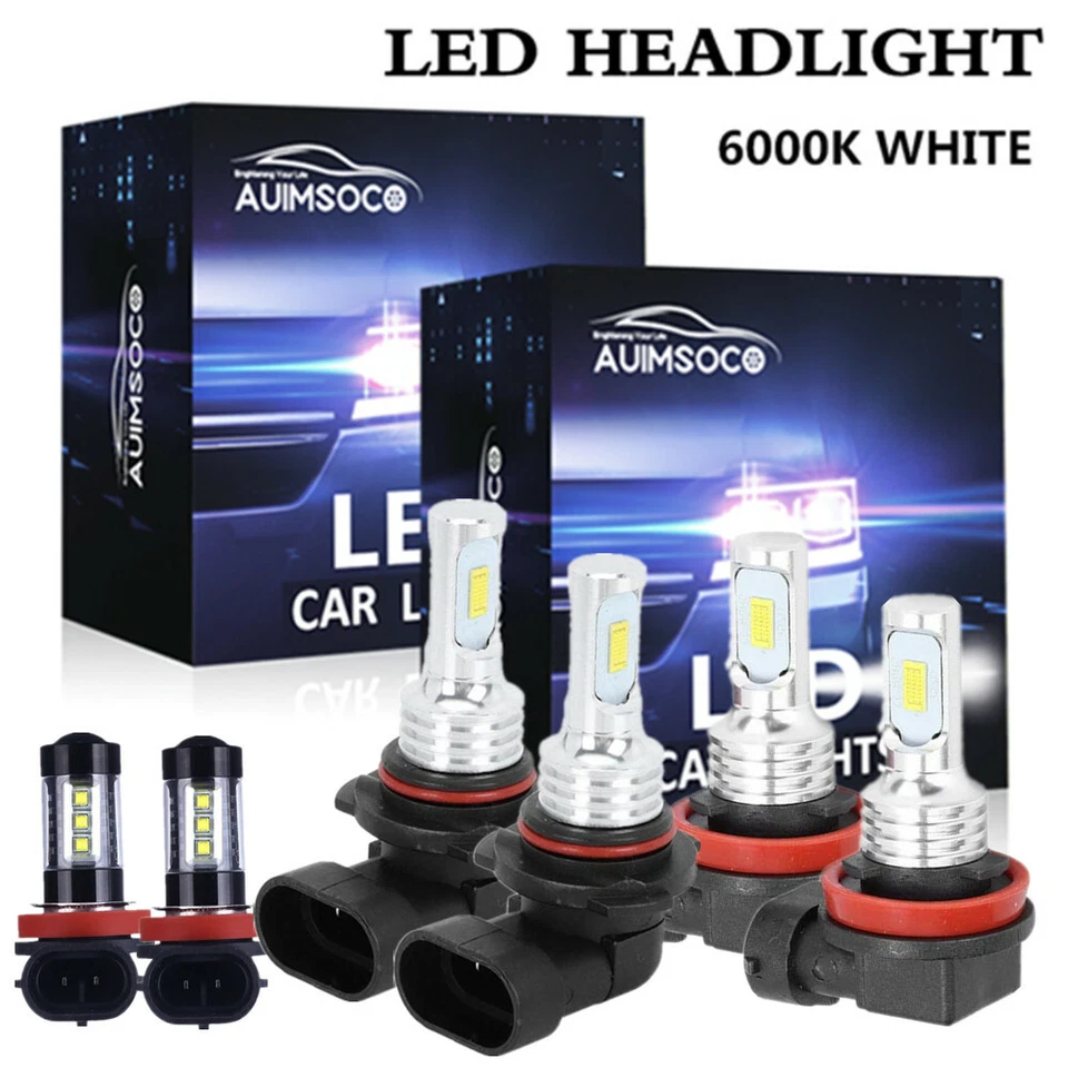 For Subaru XV Crosstrek 2015-2020 6000K LED Headlights High Low + Fog Bulbs Kit - Image 1 of 4