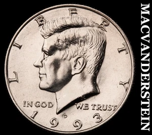 Gema de medio dólar Kennedy 1993-D brillante sin circular sin precio base #D9201 - Imagen 1 de 2
