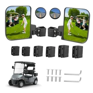No Drilling Golf Cart Side Mirrors for EZGO Club Car Yamaha, HD B- Clips - Picture 1 of 7