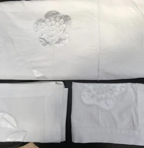Beautiful Vintage King Size Oxford Duvet Cover & Pillowcases 100% Cotton - Picture 1 of 10