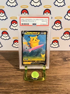 Surfing Pikachu V 008/025 Pokemon Celebrations Card - PSA 10 GEM MT - Picture 1 of 2