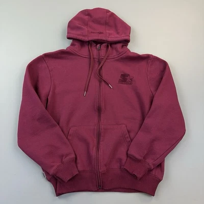 Vintage Starter Hoodie Mens Large Burgundy Full Zip Embroidered Logos Y2K - Image 1 of 4