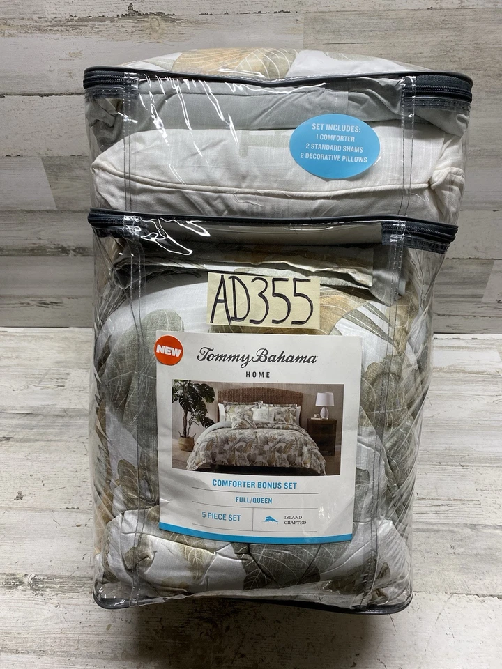 Juego de 5 edredón Tommy Bahama Raw Coast Queen nuevo Foto 1 de 4