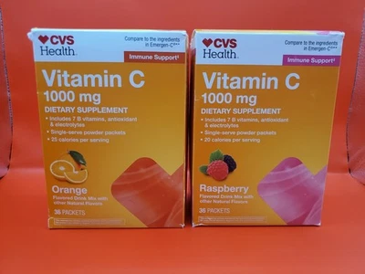CVS Health Apoyo Inmunológico Vitamina C 1000mg Frambuesa y Naranja Paquete de 2 36Ct Ea. Foto 1 de 3