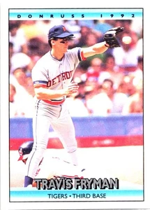 1992 Donruss #349 Travis Fryman Detroit Tigers Baseball Card - Picture 1 of 2