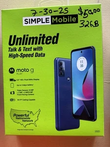 Simple Mobile Moto G Play 32GB Triple Camera High-Speed Data - Picture 1 of 1