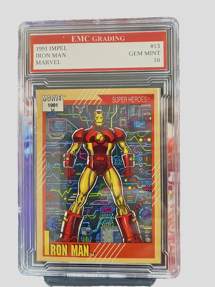 IRON MAN 1991 Impel Marvel TRADING Card GRADED 10 MINT  VINTAGE - Image 1 of 2