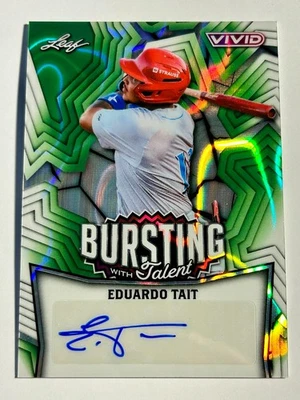 2025 Leaf Vivid Baseball EDUARDO TAIT Minnesota Twins Autograph Auto 1/8 - Image 1 of 2