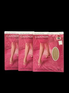 Vintage 1960s Cannon Seamless Nylon Stockings French Beige Nude Heel Sz 10 NIP - Picture 1 of 13