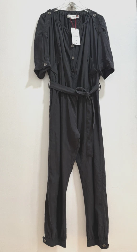 Zara SRPLS Schwarzer Jumpsuit LNG JMPST 14 Größe S Ref 2695/204/800 - Bild 1 von 4