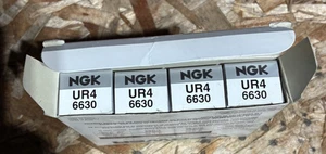 4 pc NGK 6630 UR4 V-Power Spark Plugs - Picture 1 of 2