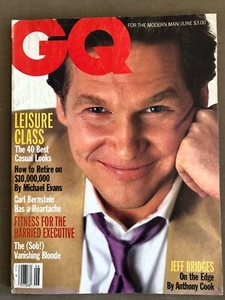 June 1986 GQ Magazine w/Jeff Bridges on the cover - Picture 1 of 3