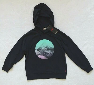 Sudadera con Capucha Levi's Para Mujer Talla XS Negra Mezcla de Algodón Gráfico Surf Foto 1 de 4