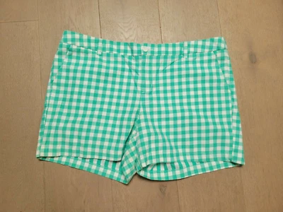 Merona Mujer 16 Chinos Verde y Blanco Guinga Picnic Barbacoa Todos los Días Algodón Foto 1 de 4