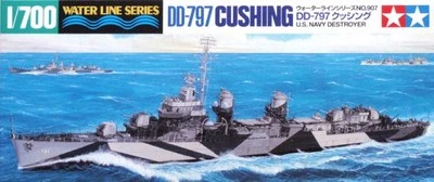 Tamiya 31907 1/700 Model Kit U.S Navy USS Fletcher-Class Destroyer DD797 Cushing - Image 1 of 2