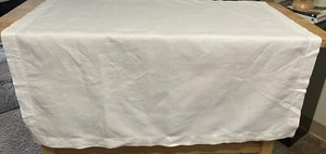 Leinen weiß Tischdecke quadratisch 35” x 35” - wie besehen - Bild 1 von 3