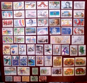 65 francobolli finlandesi - anni '80 e '90 più 6 vecchi con 5 funghi - lotto #B74 - Foto 1 di 1