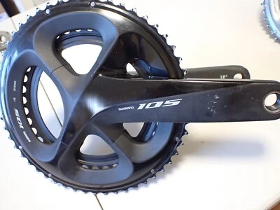 Crankset Shimano 105 FC-R7000 53 39 53T 39T Standard 175mm 11 speed  BI73 BLACK - image 1 of 4