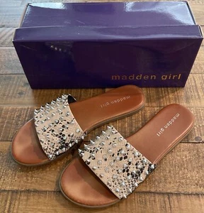 Steve Madden Farryn Multi Studded Slides Women Size 6.5 - Picture 1 of 5