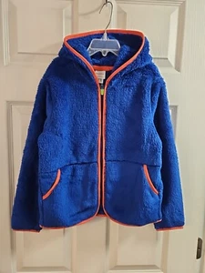 NWOT HANNA ANDERSSON GALACTIC BLUE MARSHMALLOW FLEECE HOODIE JACKET 130 8 $58 - Picture 1 of 6