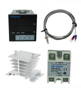 Inkbird 240V PID Temperature Controller ITC-106VH K senser 40DA SSR Heat Sink UK - Picture 1 of 12